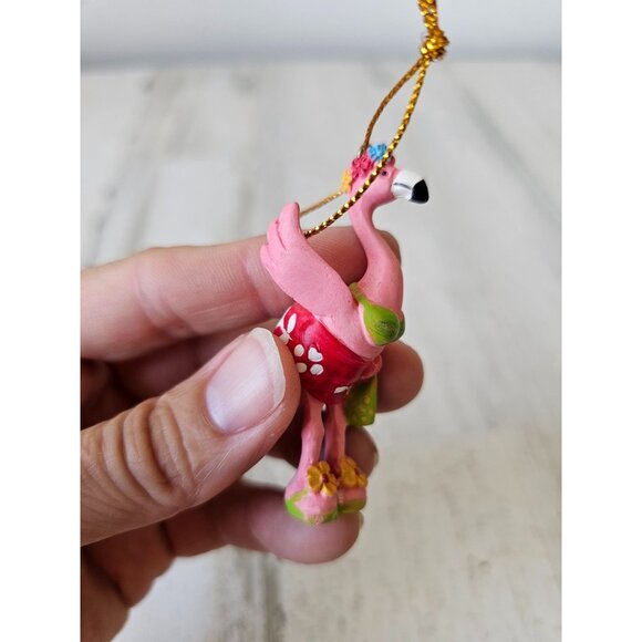 Mini flamingo bird ornament summer hula tropical - Picture 7 of 9